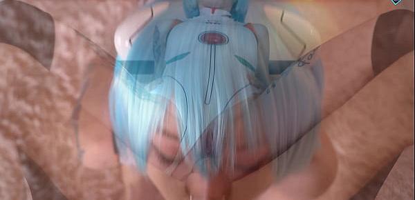  Rei Ayanami loves hard anal sex and gets cumshot on face. Karneli Bandi